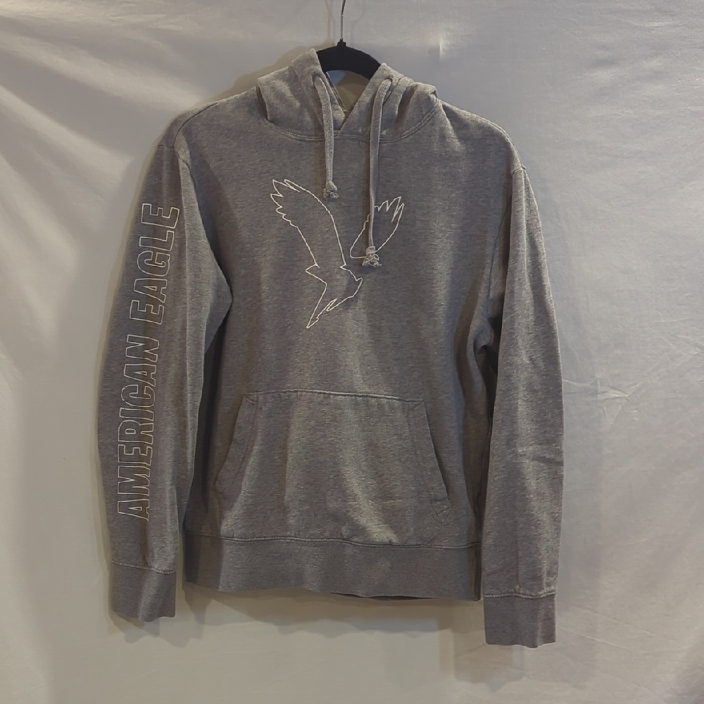 American Eagle Outfitters Gray Hoodie for Men S